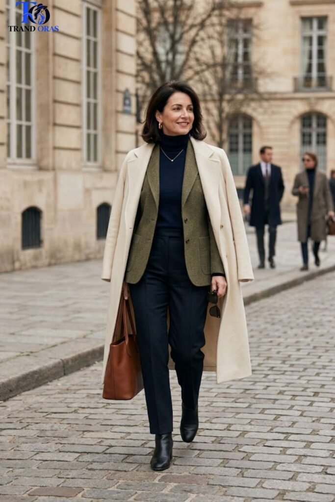 Turtleneck Layered Under a Blazer