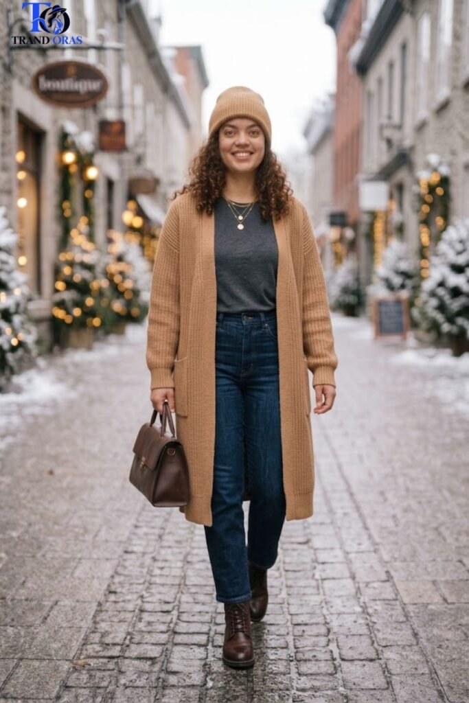 Longline Cardigan with Skinny or Straight Jeans