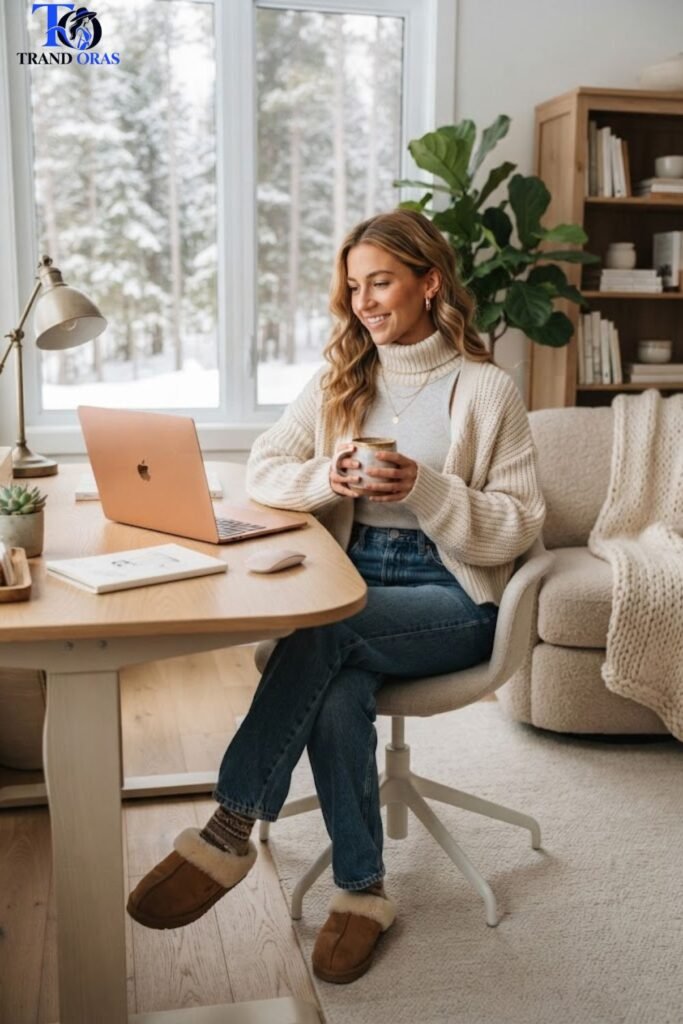 Comfy Winter Outfits Ideas for Working From Home