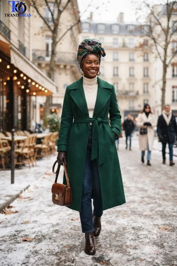 Head Wrap with a Coordinating Winter Coat