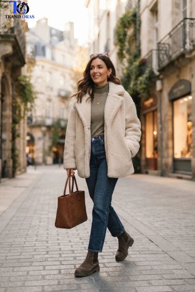 Teddy or Sherpa Jacket as a Daily Topper