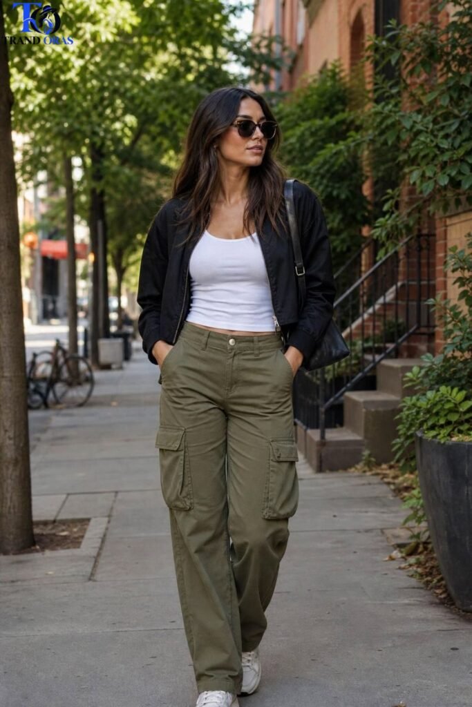 Cargo Pants With a Fitted Top