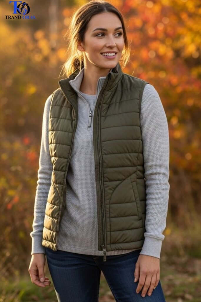 Vest Over Long Sleeves for Temperature Flexibility