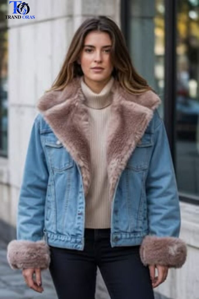 Denim Jacket with a Thermal Layer Underneath